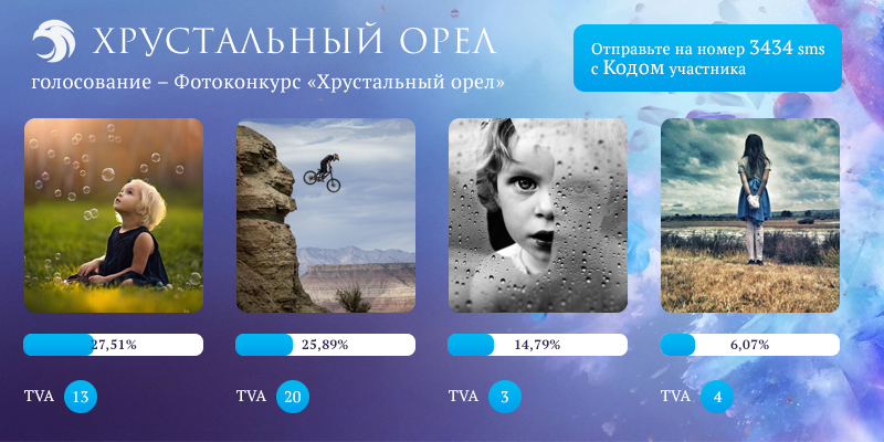 Проведение интерактивного фотоконкурса «Хрустальный орел» на платформе технологии СМС голосования с использованием коротких номеров с префиксом Проведение интерактивного фотоконкурса «Хрустальный орел» на платформе технологии СМС голосования с использованием коротких номеров с префиксом